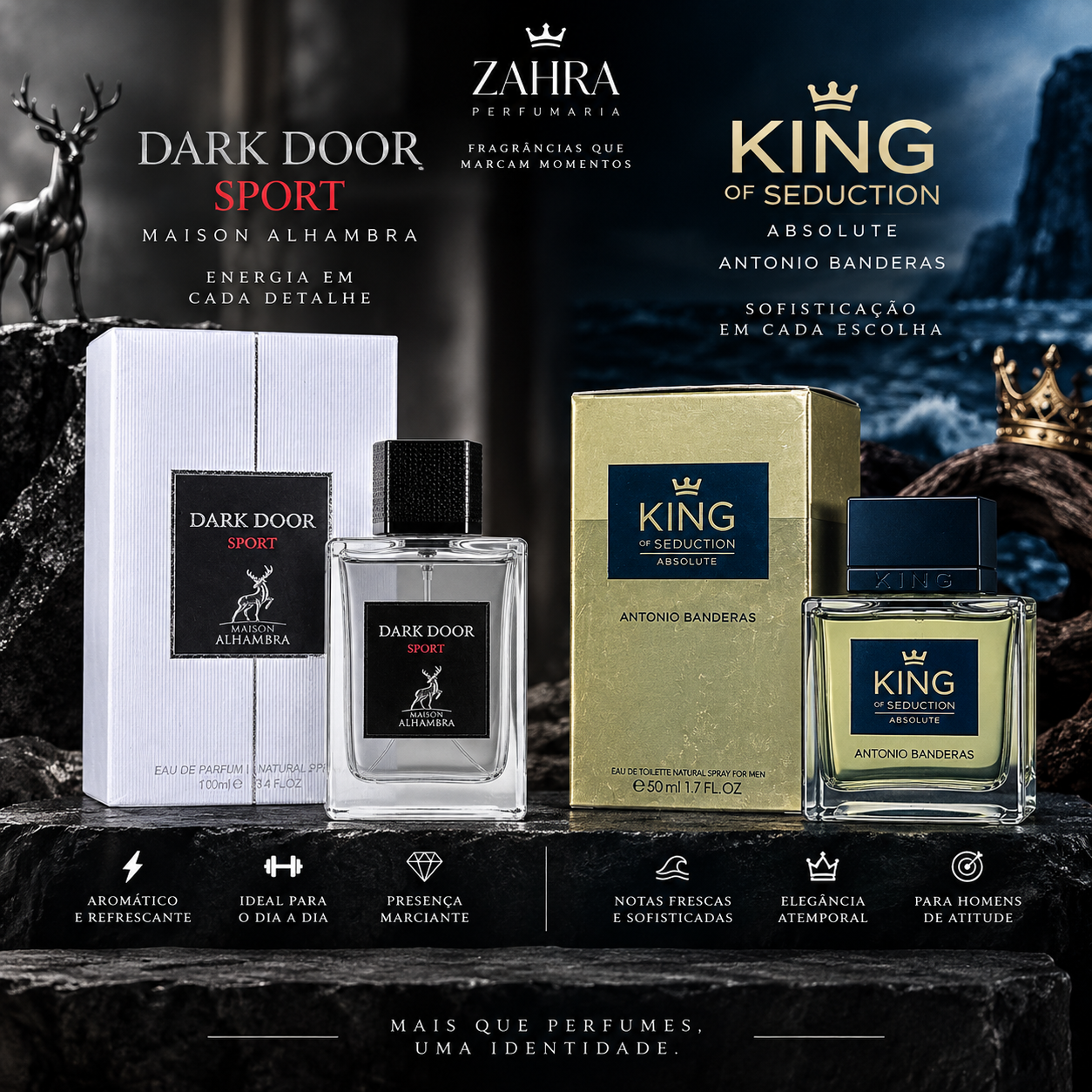 Kit Masculino Dark Door Sport + King of Seduction Absolute