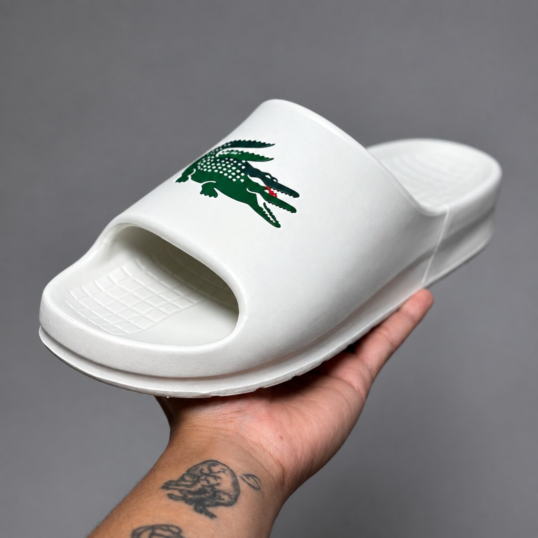 Chinelo Lacoste — Branco