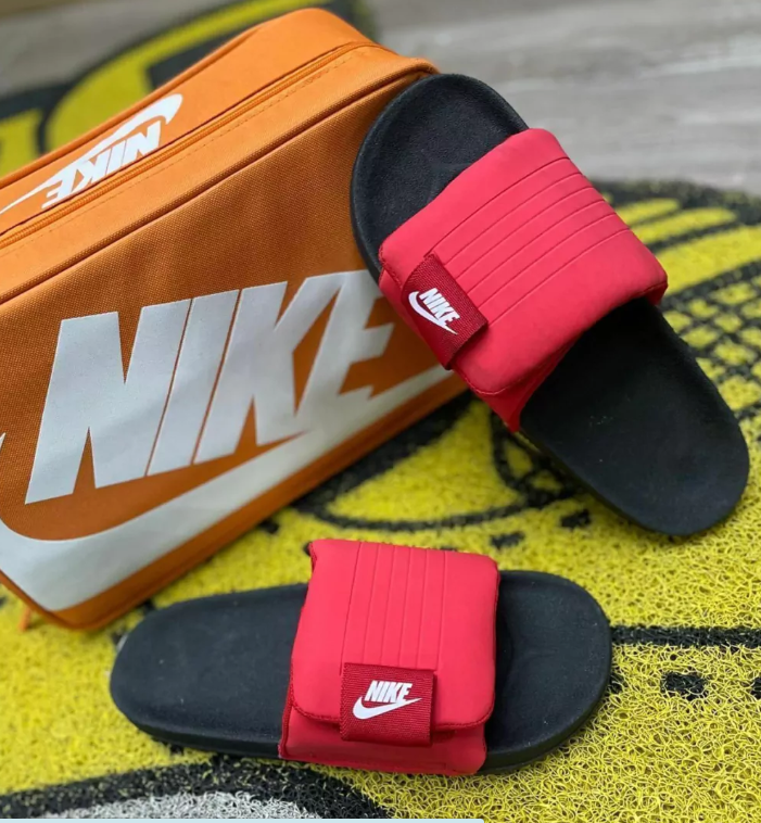 Chinelo Slide Offcourt Adjust Nike — Vermelho e Preto