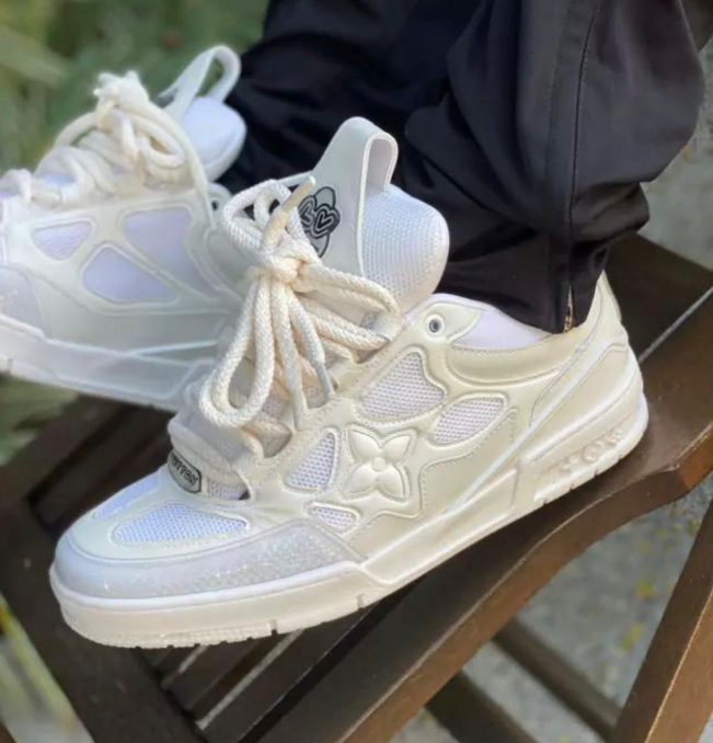 Tênis Louis Vuitton LV Skate — Branco Off-White — tamanhos 34 ao 44